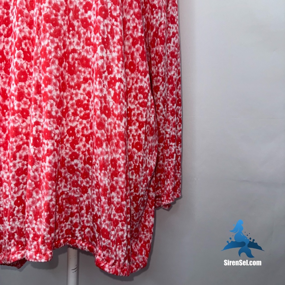 1138 Michael Kors Tunic Top – Size 3X – Red Floral - Picture 6 of 15